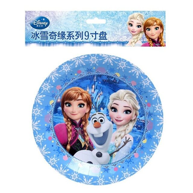 Elsa dan Anna Putri Salju Ratu Tema Pesta Ulang Tahun Anak Cangkir Piring Perlengkapan Pesta Dekorasi Set Peralatan Makan