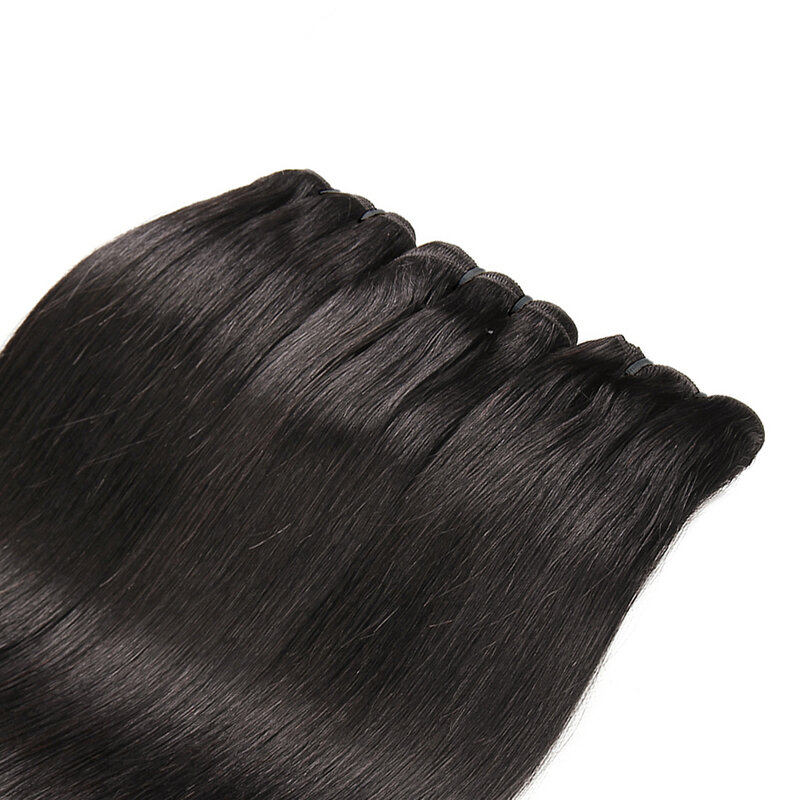 Mechones rectos de cabello virgen peruano, extensiones de cabello humano, productos de cabello DJSbeauty sin procesar, 3 uds.