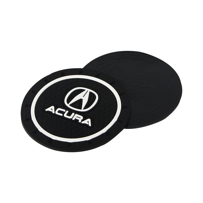 VEHICAR Car Coaster Mat 2PCS Vehicle Water Cup Anti-Slip Pad for Any Logo Scratch Proof Mat Vehicle Interior Accessories 72MM