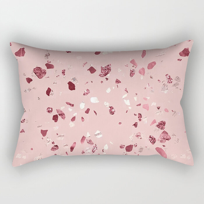 Funda de almohada de color rosa para el hogar, cubierta de cojín decorativa con diseño geométrico bonito, ideal para sofá, conjunto de 4 unids/set