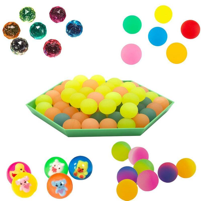 1 pz palline rimbalzanti miste gomma giocattolo per bambini giochi sportivi per bambini giocoleria elastica palle da salto giocattoli da bagno all'aperto bagno all'aperto