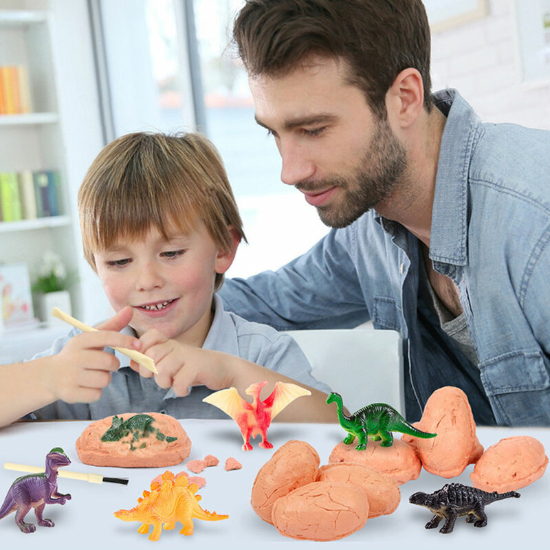 Montessori creativo giocattolo per bambini uovo di dinosauro scavo fisiologico tirannosauro simulazione modello di dinosauro giocattoli educativi fai da te