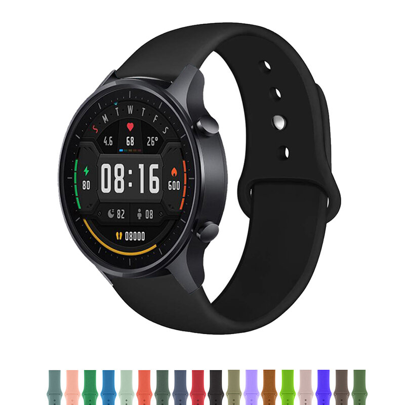 Pulseira para xiaomi mi relógio cor haylou ls05 ls02 banda solar silicone pulseira substituição correa smartwatch pulseira s/l tamanho