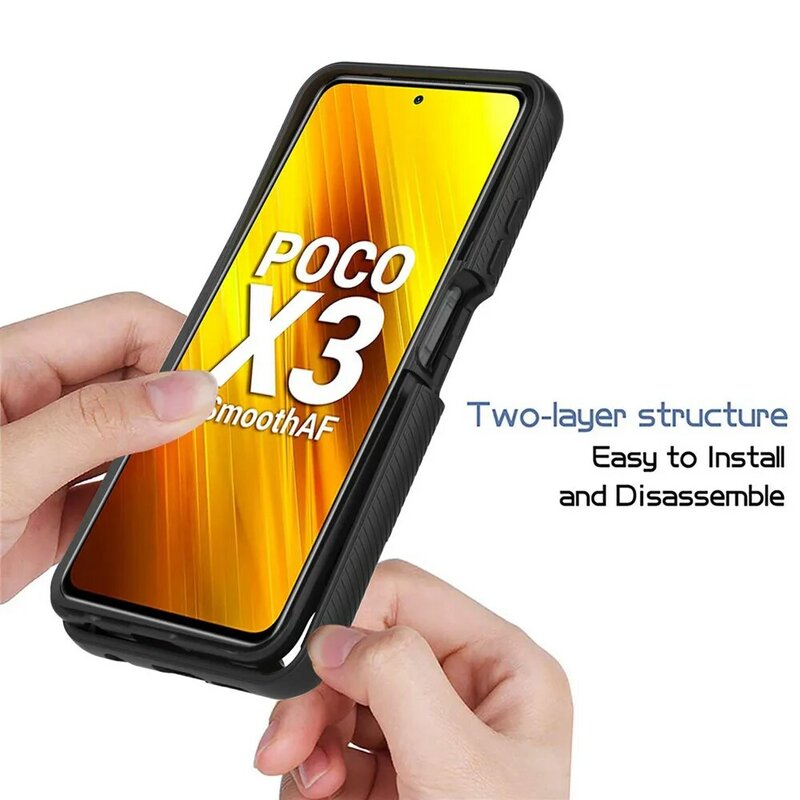 Redmi Poco X3 NFC 케이스 360 전신 보호 전화 커버 Xiaomi Redmi 참고 8 9 S 9 s Pro 10 Lite 9c 9a Shockproof Etui