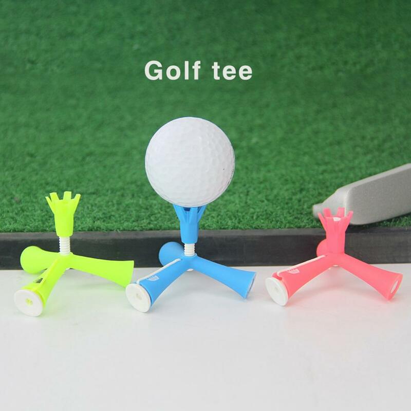 Golf Tee Portabel Golf Tee Dapat Disesuaikan ABS Anti-terbang Tripod Golf Tee Dapat Diputar Dapat Disesuaikan Golf Tee untuk Pelatihan