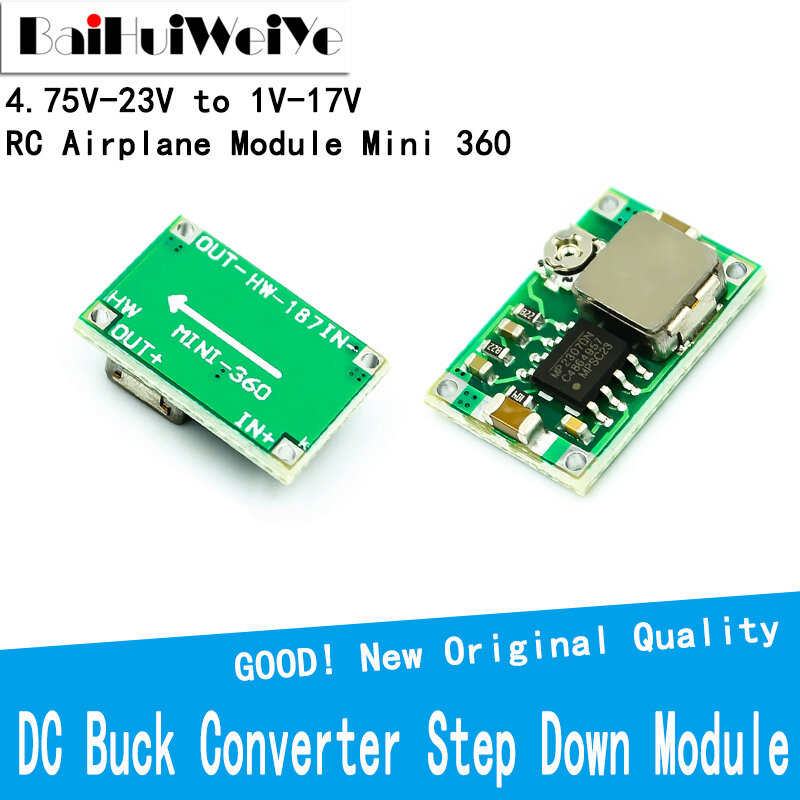 Понижающий преобразователь Mini360 DC-DC HM, понижающий модуль питания от 4,75-23 в до 1-17 в 340 кГц Mini-360 Сверхмаленький + 17x11x мм