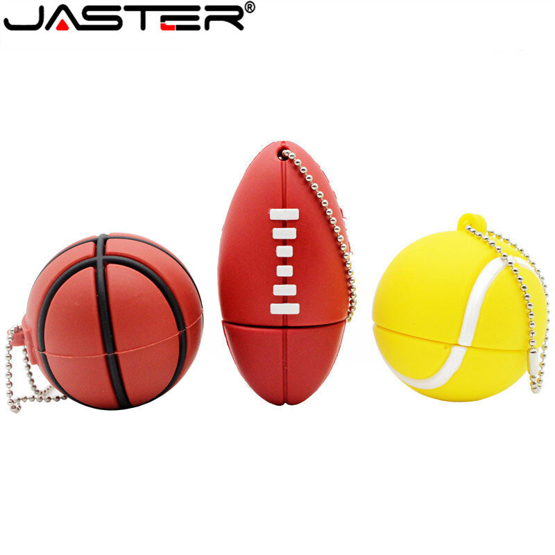 JASTER-unidad flash USB de Rugby, baloncesto y tenis, pendrive de 4GB, 8GB, 16GB, 32GB, 64GB, 2,0 GB, 128GB, regalo, novedad