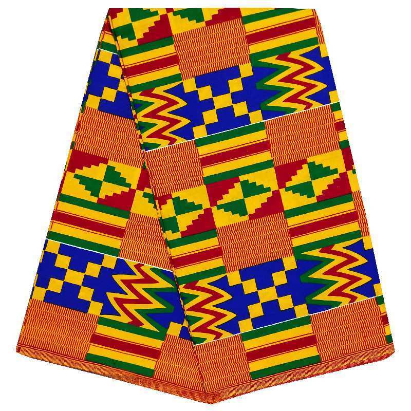 アフリカワックス生地ケンテ生地6ヤードアンカラ綿原料アフリカのワックスプリントコットンアフリカのワックス生地ドレスのための卸売