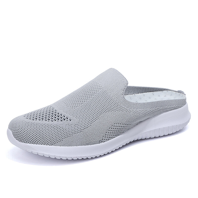STRONGSHEN Women Shoes Casual Breathable Flying Woven Women Shoes Light Flat Shoes Women Casual Sneakers Flats Ladies Shoes