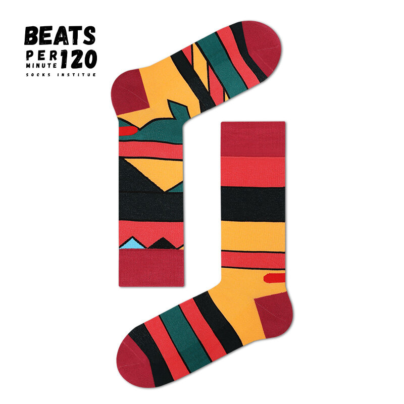 BPM120-calcetín deportivo para hombre y mujer, calcetín de algodón con diseño Original, contraste de Color, para todas las estaciones, informal, Hip hop, Harajuku, matemáticas, novedad