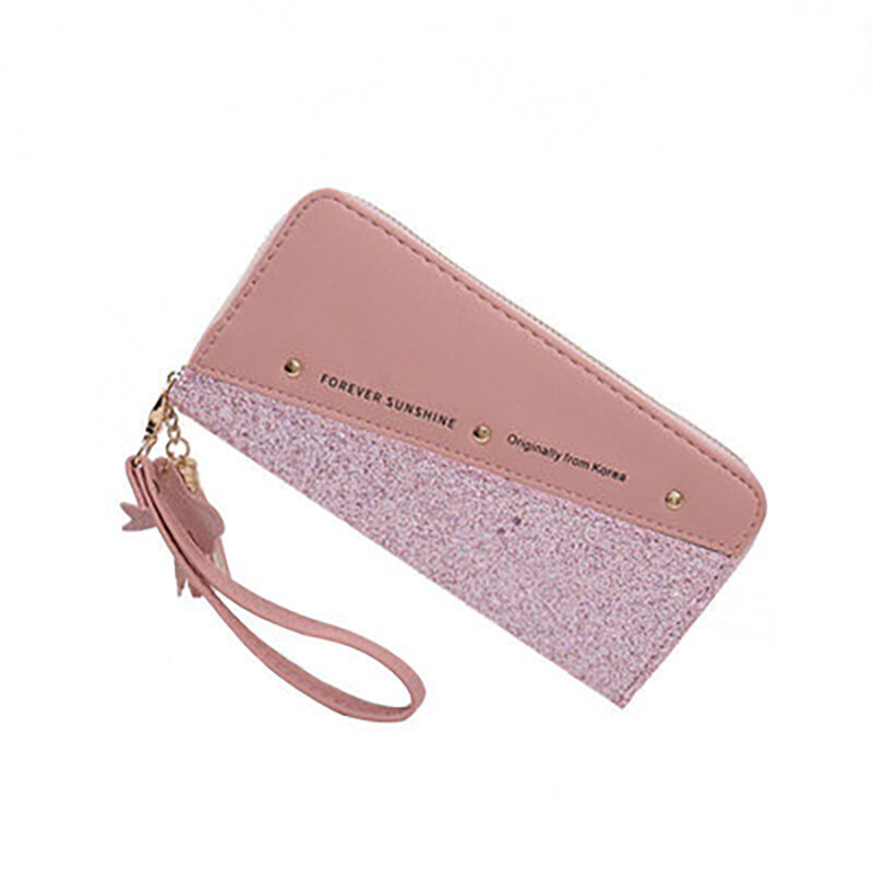 Luxus Lange Brieftasche Für Frauen Patchwork Pailletten Kupplung Glitter Pu Leder Damen Telefon Tasche Karte Halter Geldbörse Weibliche Geldbörsen