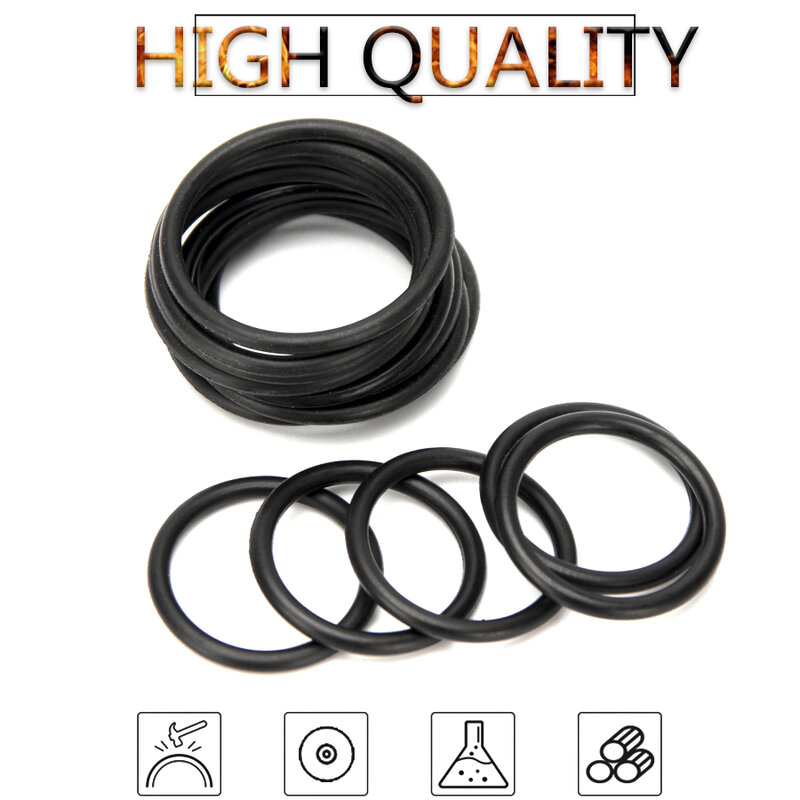 20pcs NBR Nitrile Rubber Sealing O-ring Gasket Replacement Seal O ring OD 6mm-30mm CS 1.9mm Black Washer DIY Accessories S64