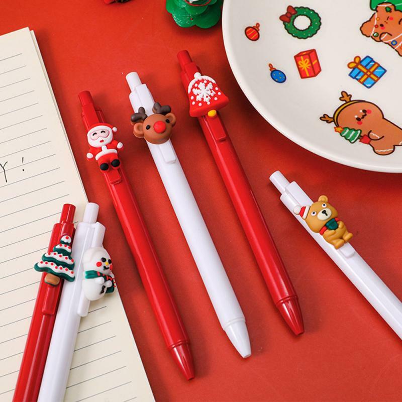 Caneta de gel caneta de natal artigos de papelaria kawaii material escolar gel tinta caneta papelaria escolar fornecedores caneta crianças presentes