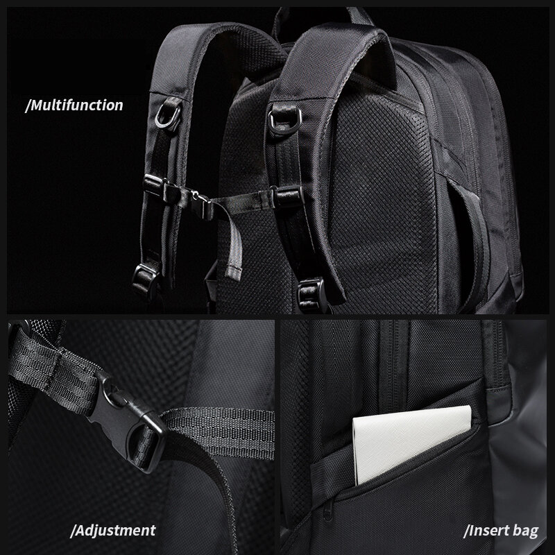 Tangcool – sac à dos multifonctionnel en toile, capacité de 15 pouces, pour ordinateur portable