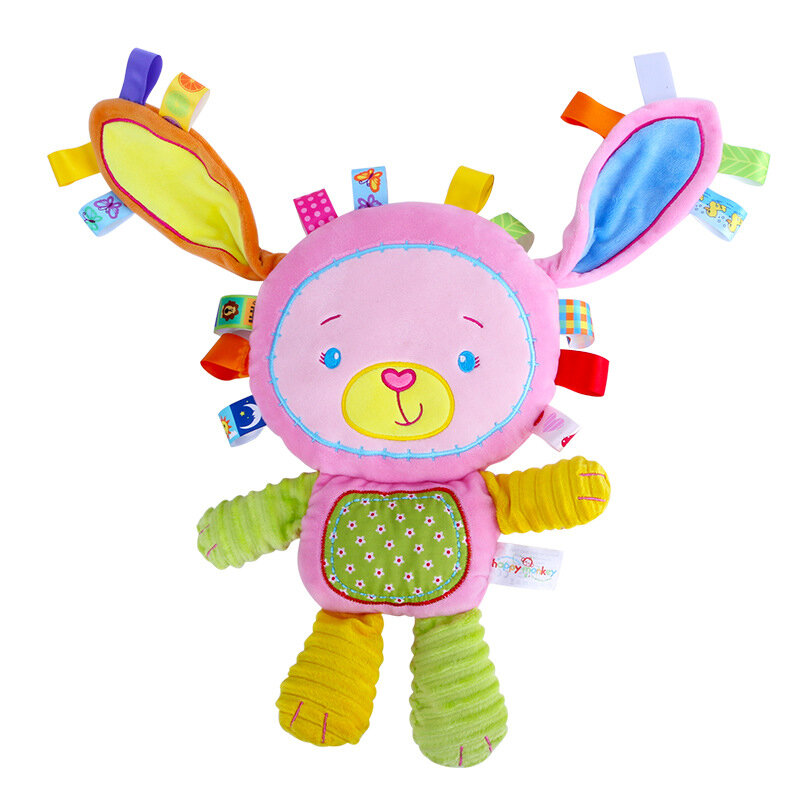 New Kawaii Plush Stuffed Toy Bb Paper Cute Animal Piglet Lion Rabbit Monkey Soothing Newborn Doll For Children