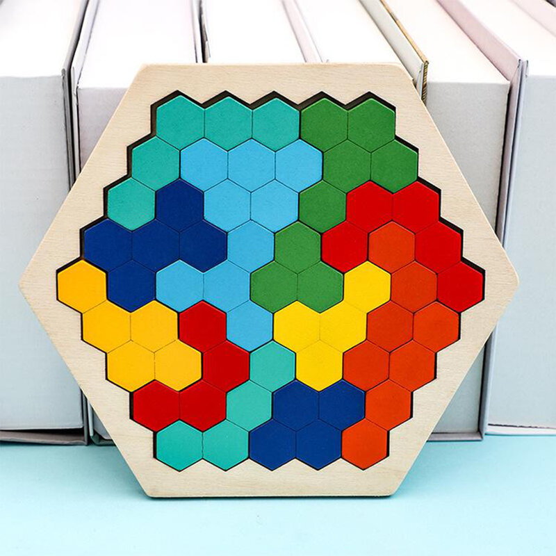 Tangram in legno Puzzle rompicapo famiglia giocattoli di addestramento pre-scuola