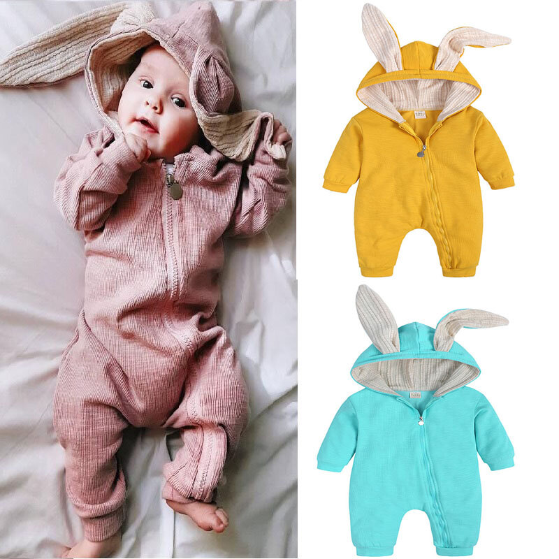 Peleles para niña, Ropa de primavera para bebé, chaqueta de bebé con Orejas de conejo, Mono para niño recién nacido, pijamas, conjuntos de Ropa para bebé 2022