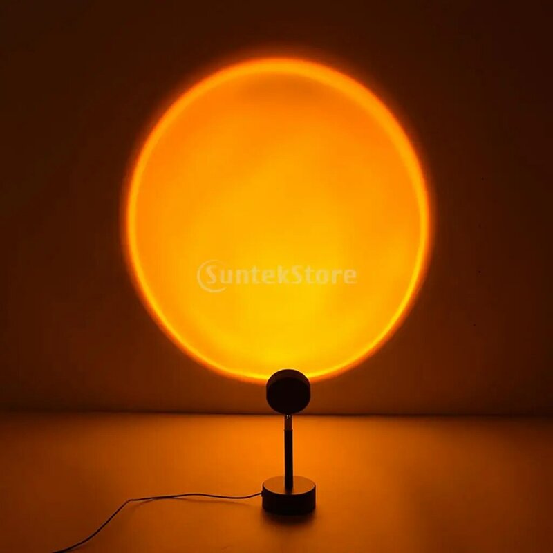 Sun Sunset Rainbow Projector Atmosphere Night Light Lamp USB Home Decoration Room Laser Cove Ceiling Space Hologram Starlight