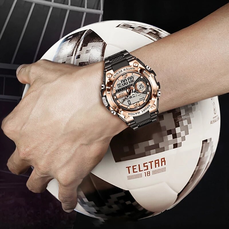 LIGE-reloj Digital deportivo para hombre, cronógrafo de buceo creativo, con temporizador, luminoso, electrónico, con caja, 2021