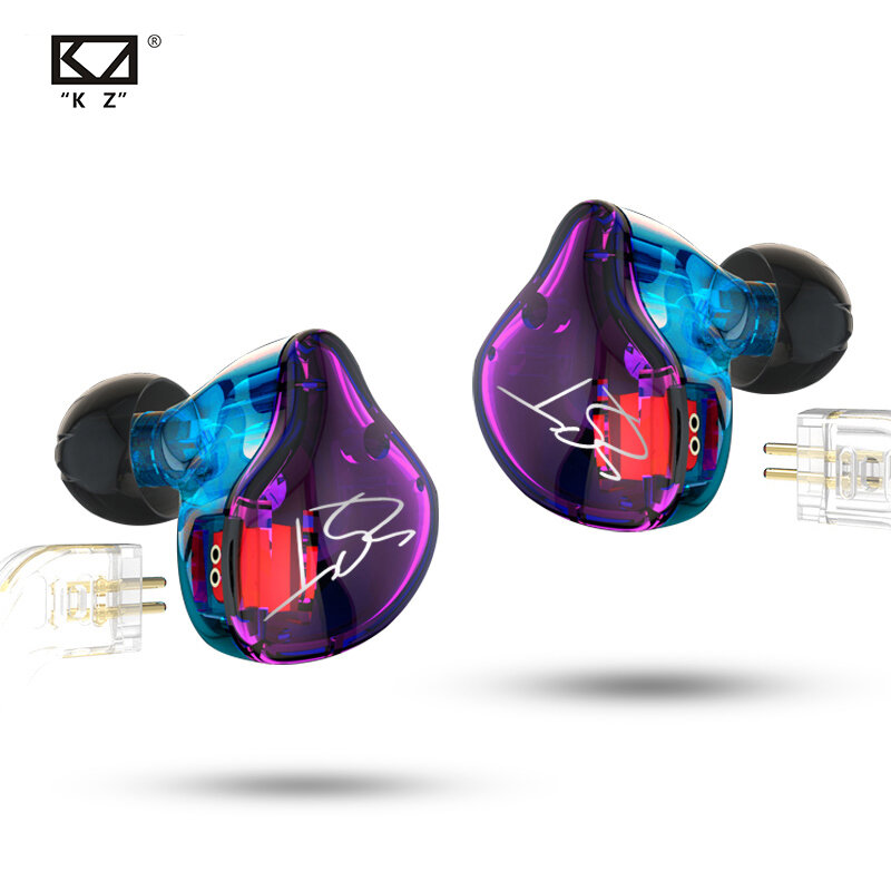 KZ ZST/ZST PRO 1DD + 1BA الهجين في الأذن سماعة إلغاء الضوضاء سماعة رأس مزودة بميكروفون استبدال كابل ZSN ZSN PRO
