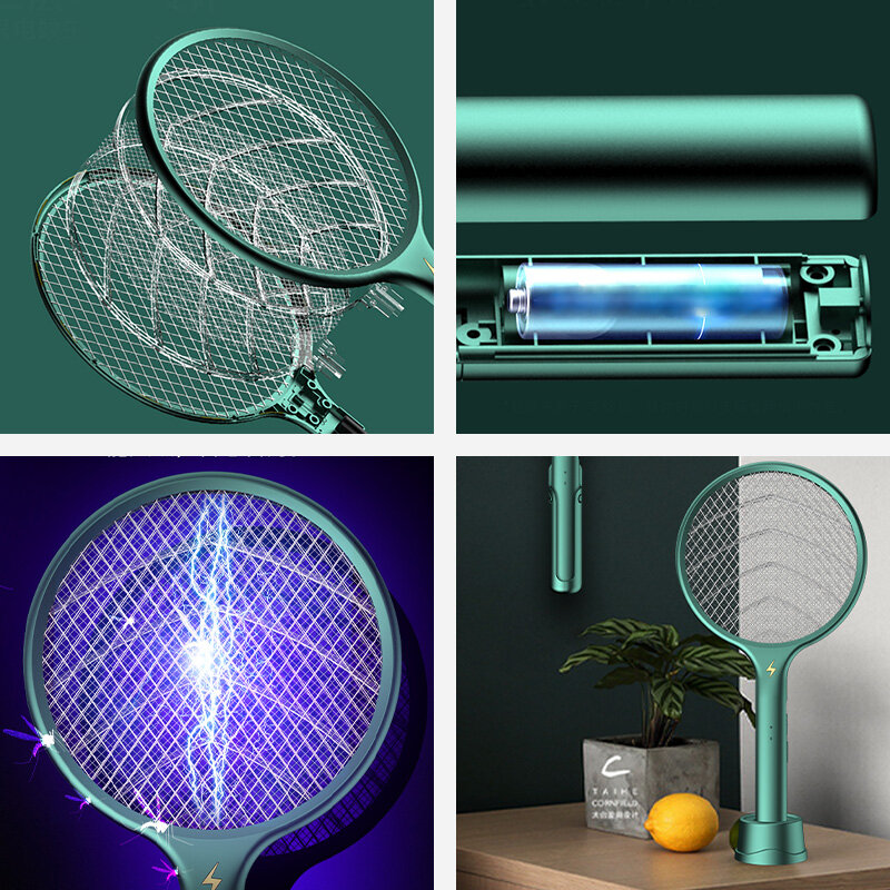 Lampu Pembunuh Nyamuk Musim Panas Yang Dapat Diisi Ulang Pemukul Lalat LED Perangkap Lamparas Para Nyamuk Luar Ruangan Dalam Ruangan Antinyamuk Lampu