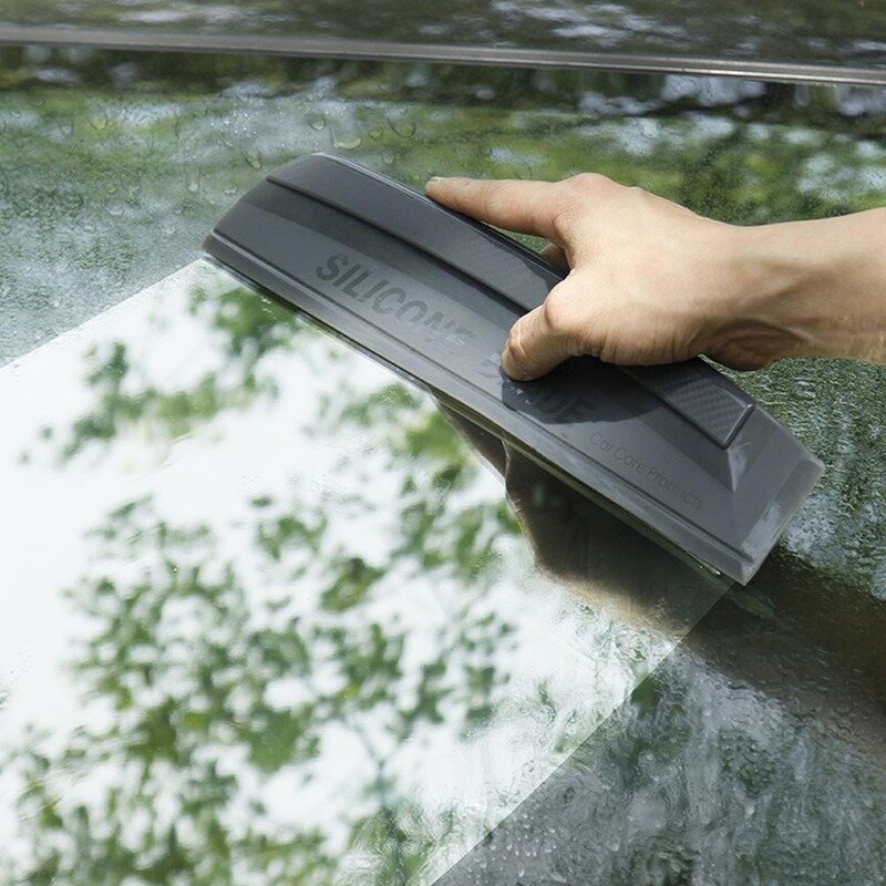 Não-zero flexível macio silicone acessível rodo de borracha carro envoltório ferramentas janela de água limpador lâmina de secagem limpa raspagem filme raspador