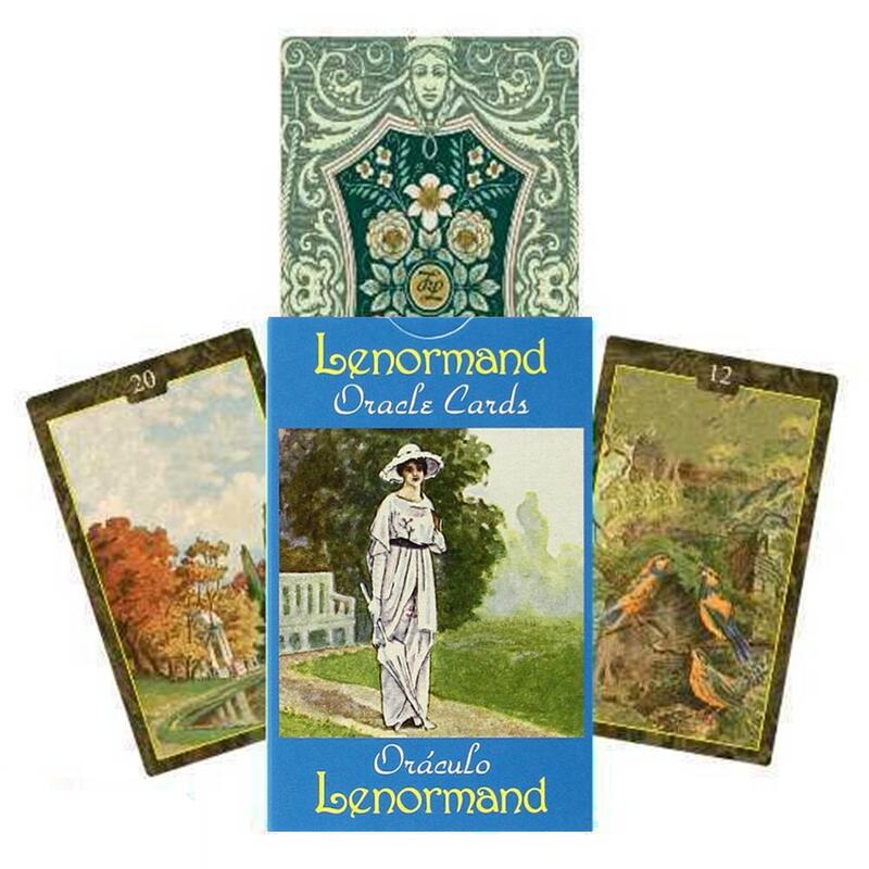 2020 lenormand oracle cards deck durável tarô cartas orientação adivinhação destino jogo de tabuleiro para mulher com um manual de papel inglês