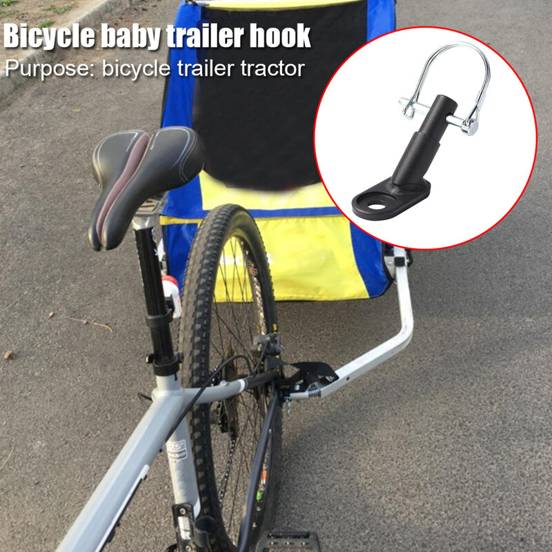 Support arrière de vélo en acier, attache de remorque universelle pour bébé/animal de compagnie, connecteur d'attelage, adaptateur de cyclisme, accessoires