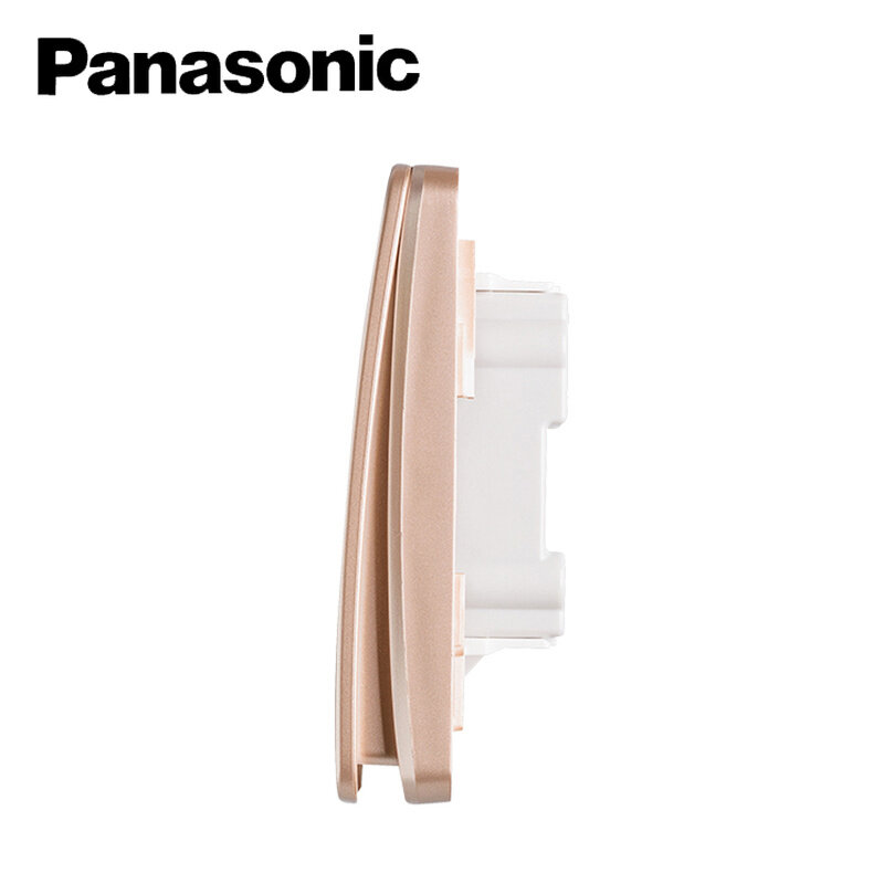 Panasonic-interrupteur mural, 1/2/3/4 boutons, 1/2 voies, or et blanc, pour luminaire domestique