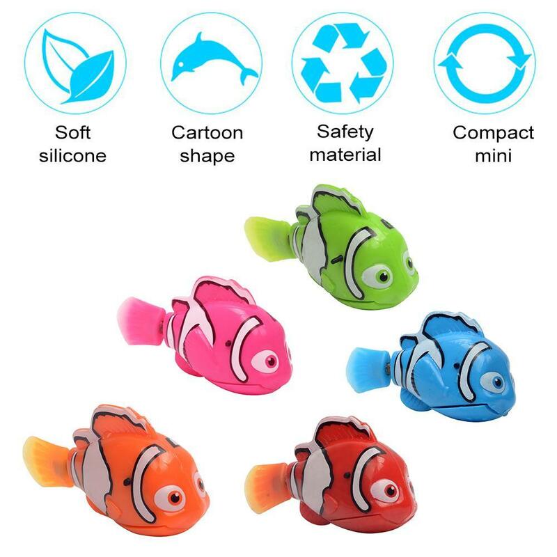 높은 품질의 재료 전기 재미 플래시 시뮬레이터 아이를위한 물고기 목욕 장난감 목욕 장난감 시뮬레이터 장난감 사랑스러운 모양 밝은 색상