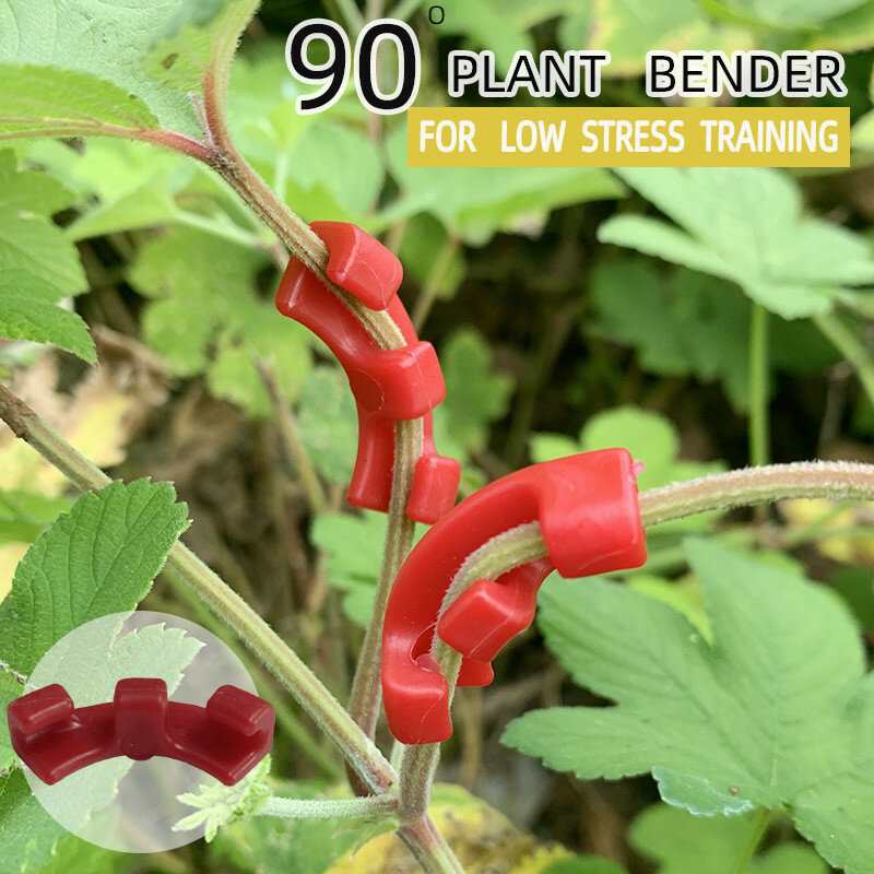 10 pces 90 graus planta dobradores clipes para plantas de baixa tensão controle crescimento formação curva planta fixação clipes plantas suporte clipe