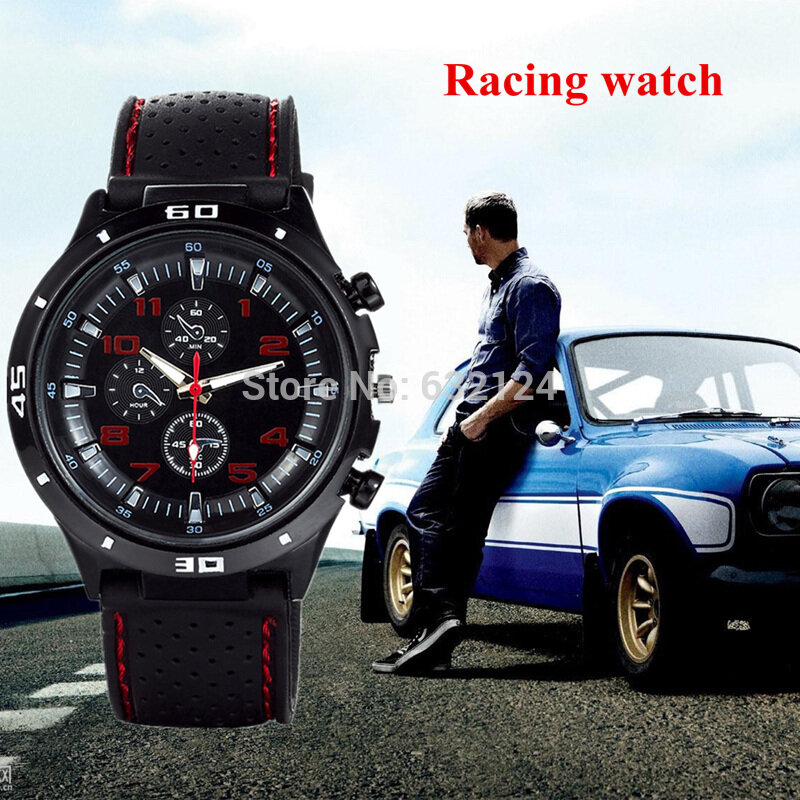 Esportes masculinos relógios relógio de quartzo f1 racing quente 2020 venda moda masculina esportes à moda relógio de silicone casual round dial relogios