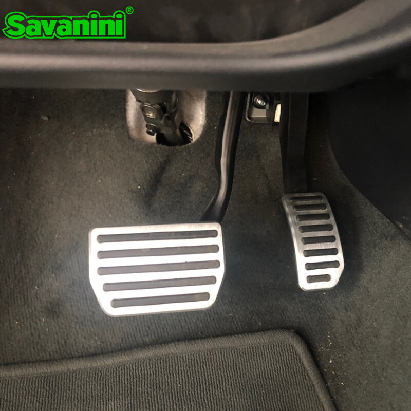 Savanini alumínio apoio para os pés pedais de freio a gás kit almofada para volvo s60 s80l xc60 s60l v60 xc70 carro auto nenhuma perfuração legal design
