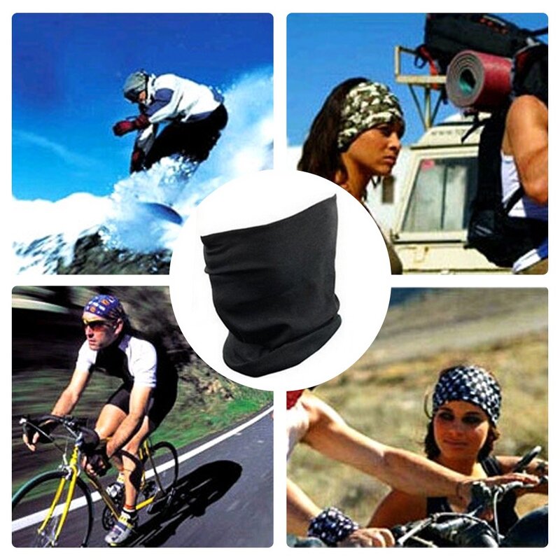 男性用のシームレスな伸縮性のあるバンダナ,サイクリングやハイキング用のヘッドバンド,さまざまな色で利用可能