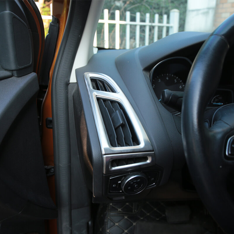 ALittleChange wnętrza przedni wylot powietrza tapicerka klimatyzacja naklejka dekoracyjna dla Ford Focus 3 4 MK3 MK4 2012-2016 2017 2018
