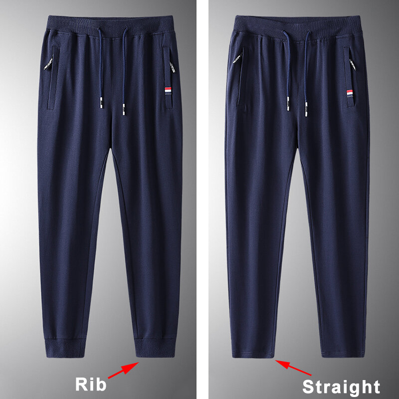 Wiosna jesień kieszenie na suwak spodnie dresowe na co dzień mężczyźni odzież sportowa trwała bawełna spodnie do biegania mężczyźni Plus rozmiar spodnie do joggingu 6XL 7XL 8XL
