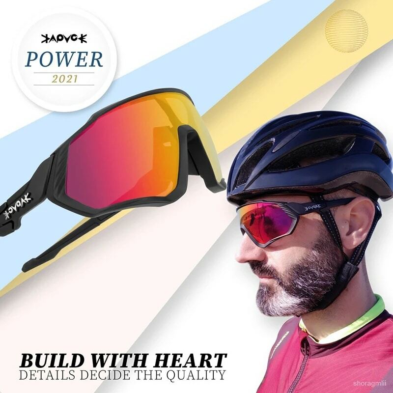 Kapvoe ciclismo óculos de sol polarizados esportes da bicicleta das mulheres dos homens 2021 mountain bike equitação uv400 óculos de pesca
