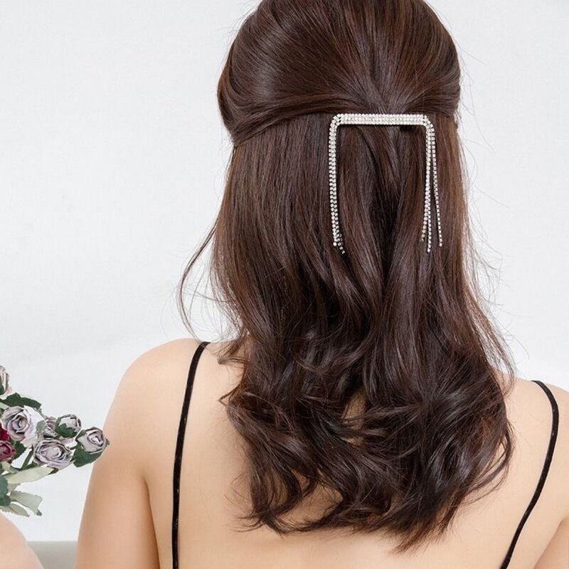 2021 moda strass Clip di capelli delicati regali per feste Clip forcina per le donne matrimonio Barrettes accessori per gioielli per capelli