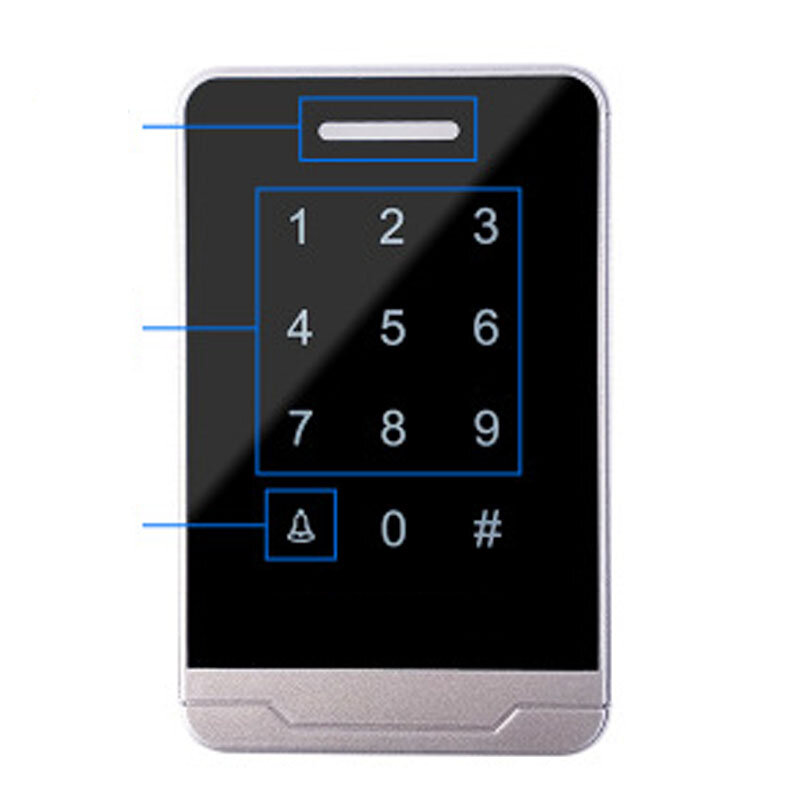 Set di controllo accessi Wireless cablaggio gratuito punch gratuito porta in vetro controllo accessi password
