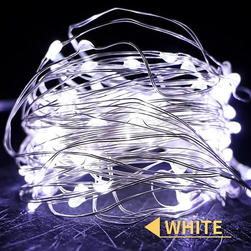 Meijuner-LED 스트링 라이트, 2M, 5M, 10M, 방 장식용 램프, 마당 램프 스트링, 크리스마스 데코레이션, 홈룸 T