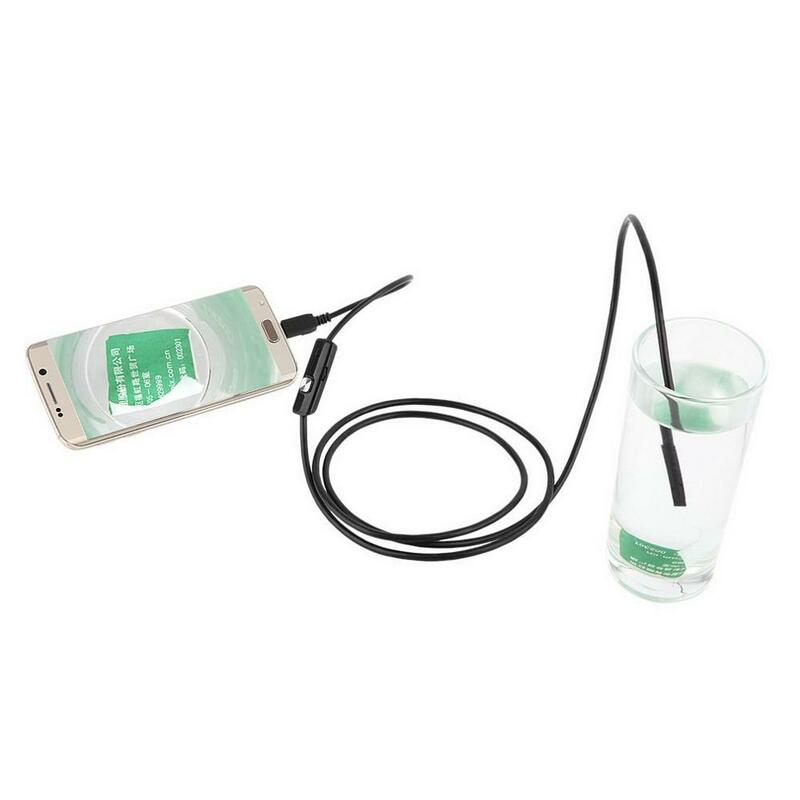 Schwarz 6 LED 7mm Objektiv Kabel Wasserdichte Mini USB Inspektion Endoskop Kamera Für Android Telefon Smartphone Für PC Inspektion kamera