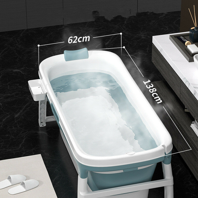 46in grande baignoire baignoire adulte baril sueur baignoire portable à vapeur avec couvercle en plastique pliant épaissir baignoire seau de bain maison sauna bébé baignoire ES / US / CZ Stock