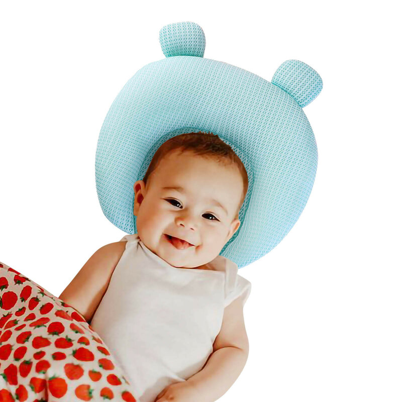 새로운 아기 베개 안티 롤 소프트 메모리 베개 유아 유아 수면 포지셔너 쿠션 방지 플랫 헤드 아기 베개 신생아