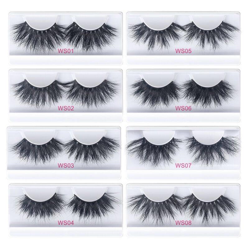 Thinkshow Wholesale 10/20/30/50Pairs 25mm Eyelashes 3D Mink Lashes Handmade Fluffy Dramatic Cruelty Free False Eyelashes Makeup