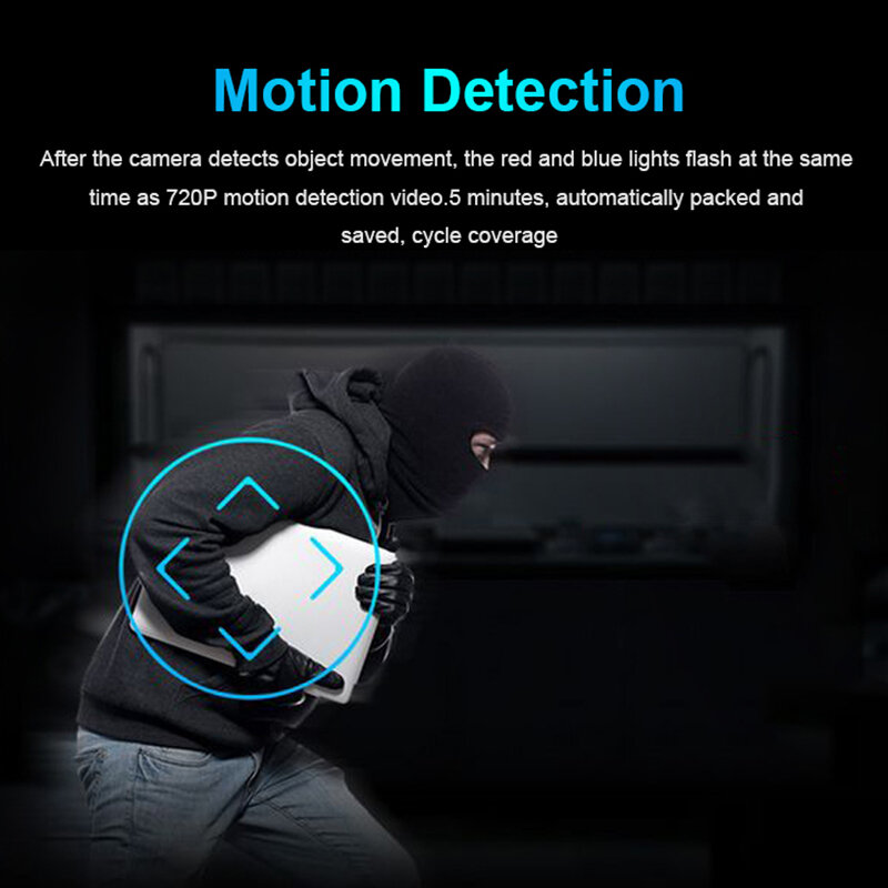 Mini IP Camera HD 1080P/720P Wireless Night Vision Smart Home Security Surveillance Webcam Wifi Remote With Motion Detection