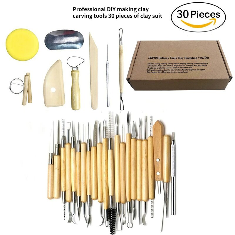 Portable Sculpting Tools Kit DIY Clay Tool Polymer Modeling Clay Sculpting Tool Set For Ceramic Pottery Durable And Sturdy