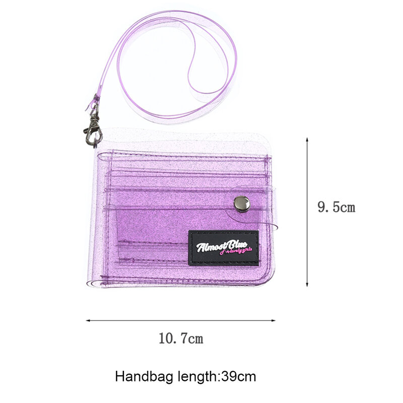 Przezroczyste torebki damskie PVC wyczyść torebka typu Jelly Bag Mini pieniądze etui z miejscem na karty wyczyść portfel panie torebka portfel Jelly Card Holder
