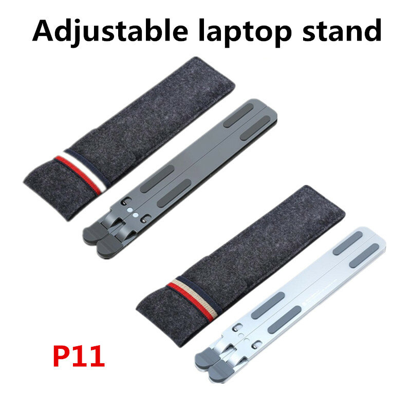 Aluminium Verstelbare Laptop Stand Folding Portable Voor Notebook Macbook Computer Beugel Lifting Cooling Holder Antislip