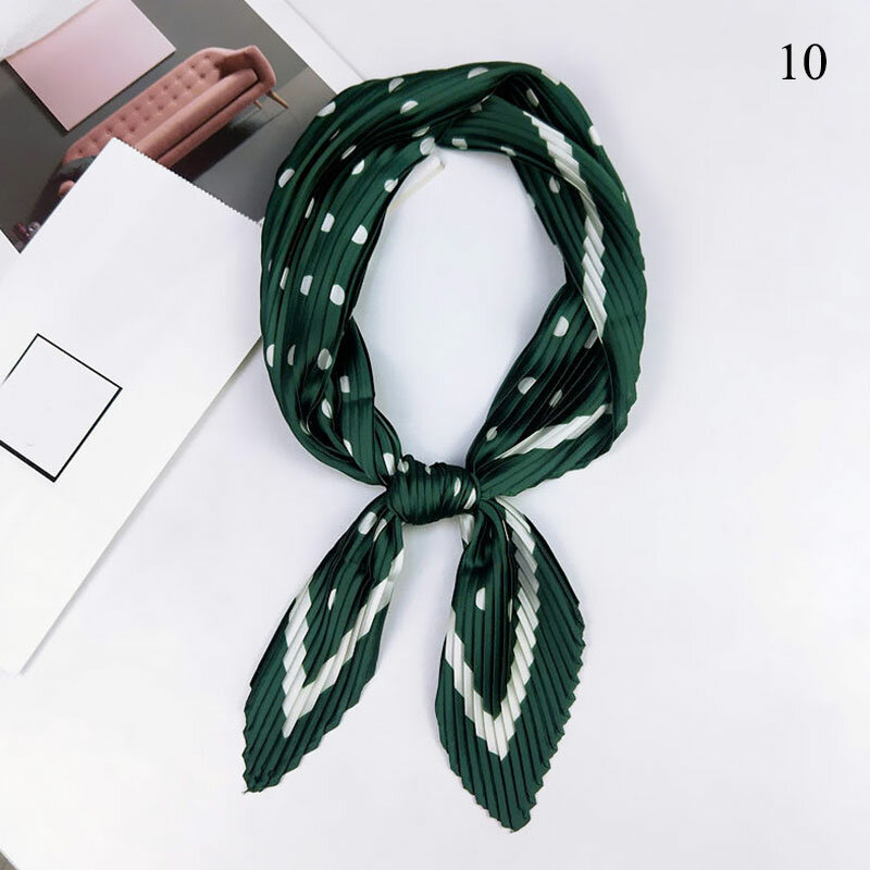 Sciarpe al collo stampate in seta artificiale sciarpa quadrata Bandana fazzoletto sciarpa donna sciarpa pieghettata sciarpa pieghettata fascia elastica per capelli