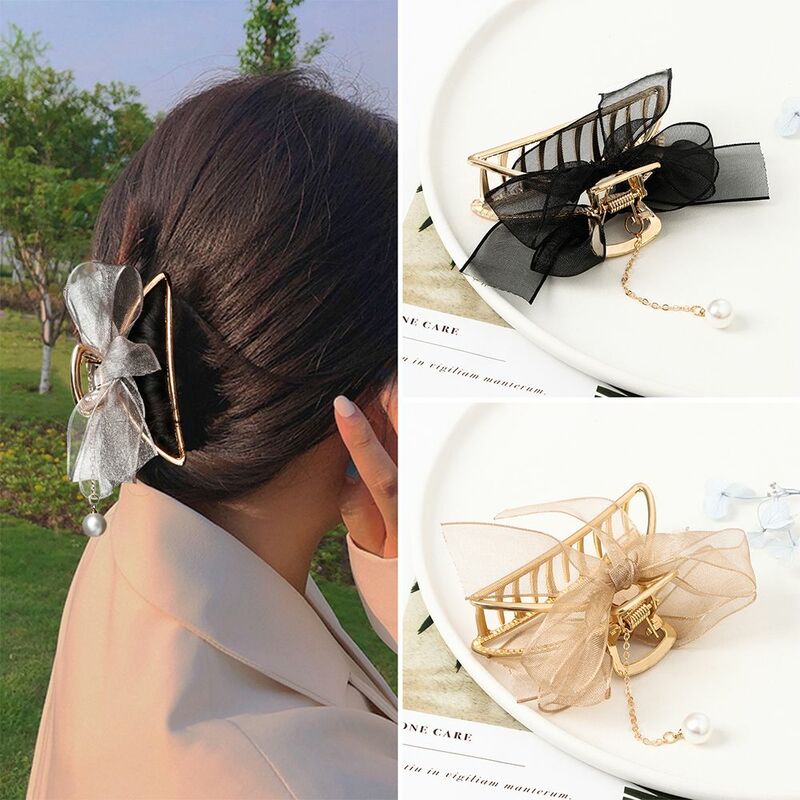 3PCS Women Girl Tassel Bow Hairpins Vintage Metal Barrettes Hair Clip Jewelry Accessories